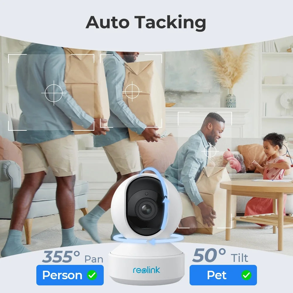 E1 5MP 2.4/5G Wifi Indoor Security Camera PTZ Human/Pet AI Ideal for Baby Monitor Smart Home