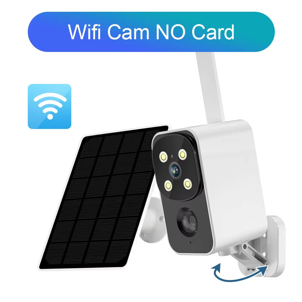 Ubox 4G/Wifi Solar Security Battery Camera 4MP Wireless Outdoor Battery Powered Cameras Color Night Vision PIR Human Motion Cam