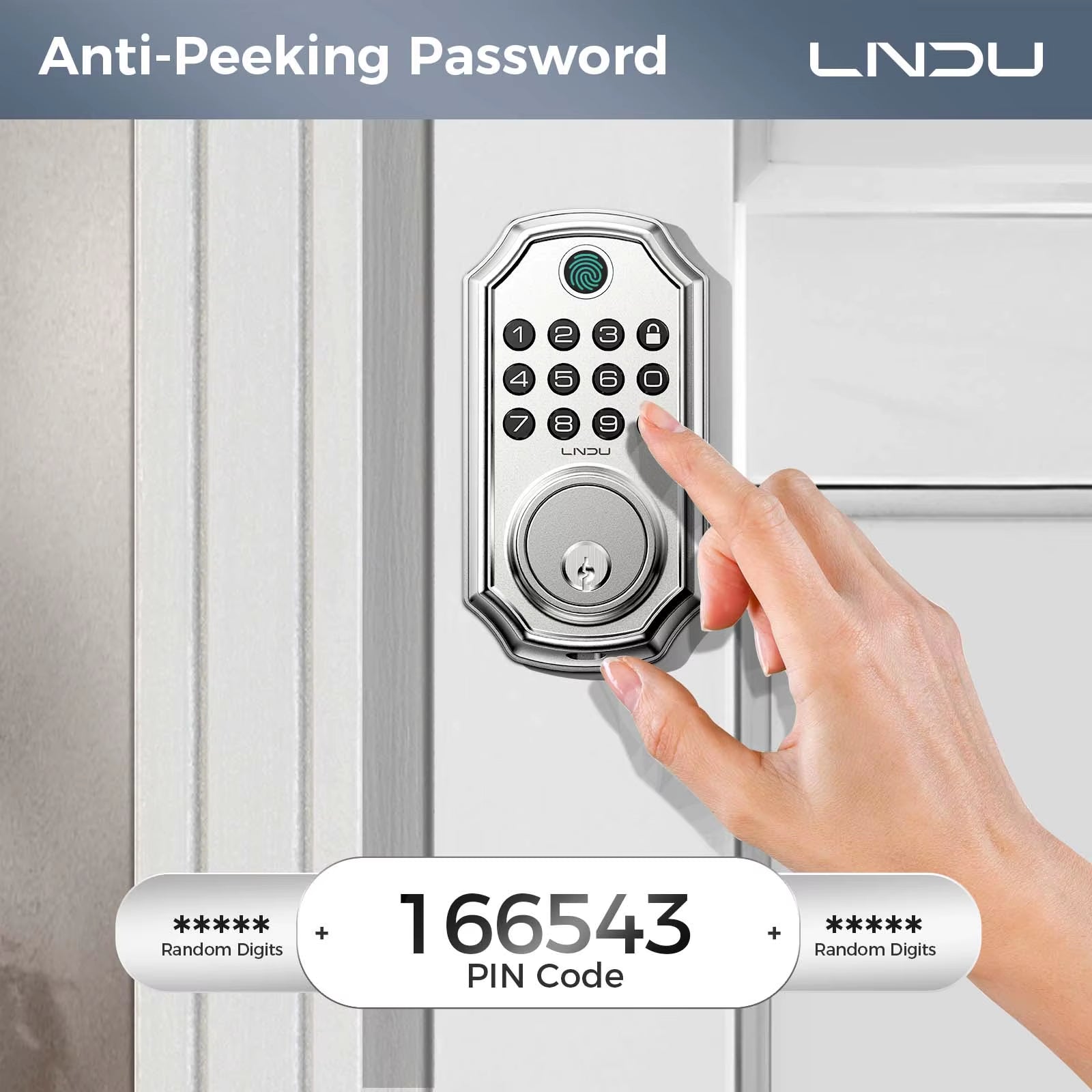 Smart Door Lock D280L Fingerprint Lock&Keypad Combination Lock All-In-One Intelligent Door Lock Waterproof Door Locks