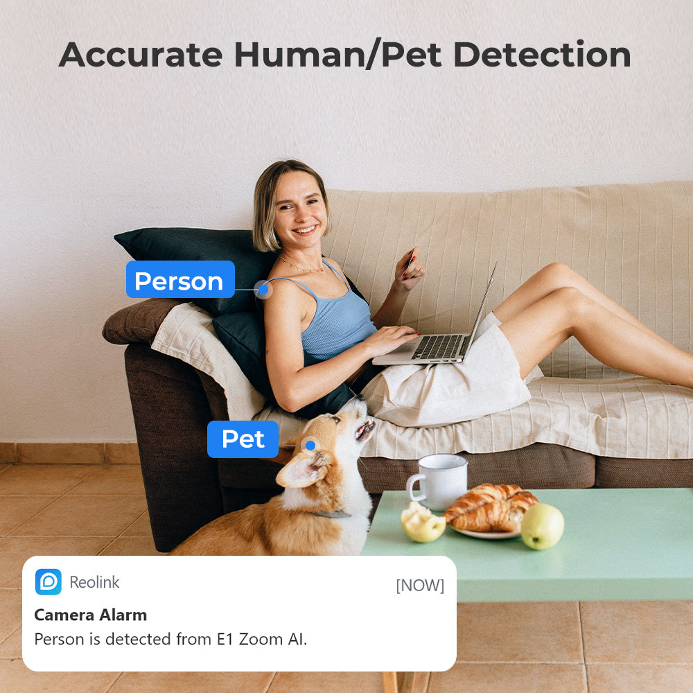 E1 5MP 2.4/5G Wifi Indoor Security Camera PTZ Human/Pet AI Ideal for Baby Monitor Smart Home