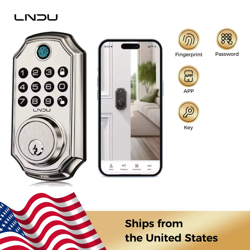 Smart Door Lock D280L Fingerprint Lock&Keypad Combination Lock All-In-One Intelligent Door Lock Waterproof Door Locks