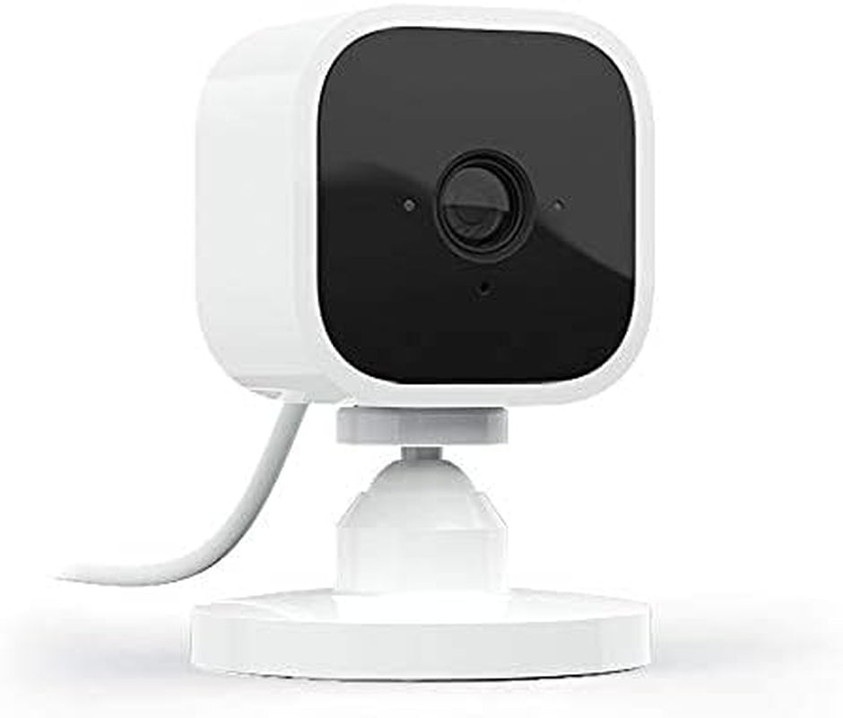Mini - Compact Indoor Plug-In Smart Security Camera, 1080P HD Video, Night Vision, Motion Detection, Two-Way Audio, Easy Set Up, Works with Alexa – 1 Camera (White)