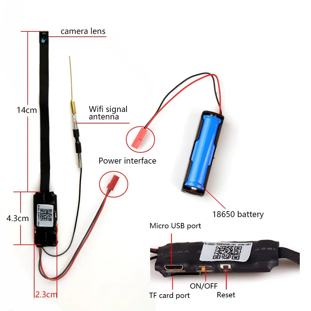 Mini Camera HD 4K 1080P Wifi IP Micro Camcorde Portable Wireless Module Video Recorde Support Remote View P2P Camera Hidden Card