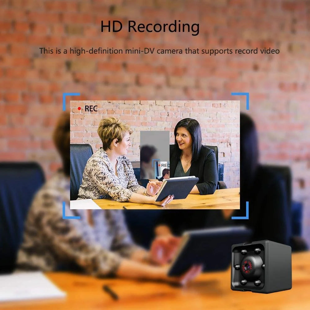 Super Mini Wireless Security Camera, Full HD 1080P Portable Small HD Nanny Cam with Night Vision, Video Record and Motion Detection for Home, Car, Drone and Outdoor Use