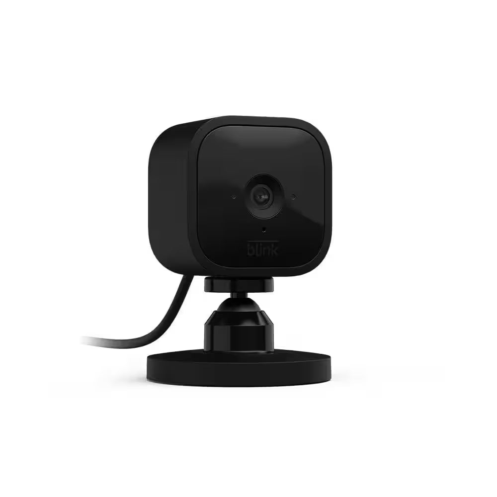 Mini Indoor Wired 1080P Wi-Fi Security Camera in Black