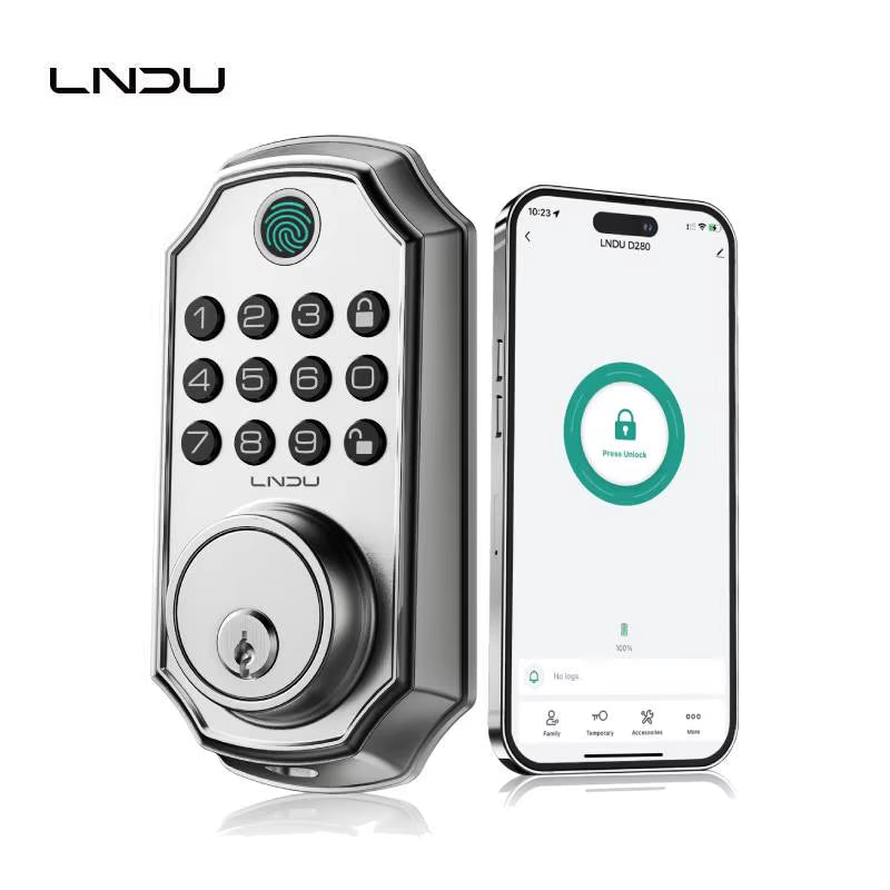 Smart Door Lock D280L Fingerprint Lock&Keypad Combination Lock All-In-One Intelligent Door Lock Waterproof Door Locks