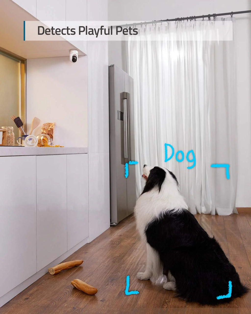 Security Indoor Cam E220 2-Cam Kit, 2K Security Indoor Camera Pan & Tilt, Plug-In Camera with Wi-Fi, Human & Pet AI, Voice Assistant Compatibility, Motion Tracking, Homebase 3 Compatible