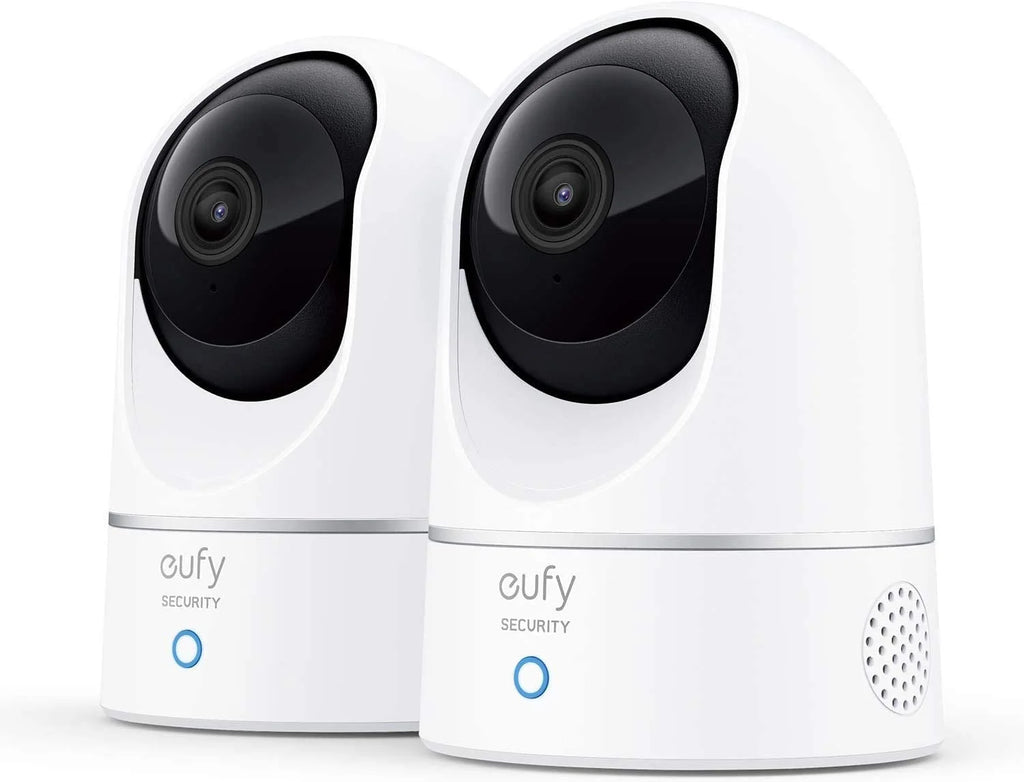 Security Indoor Cam E220 2-Cam Kit, 2K Security Indoor Camera Pan & Tilt, Plug-In Camera with Wi-Fi, Human & Pet AI, Voice Assistant Compatibility, Motion Tracking, Homebase 3 Compatible