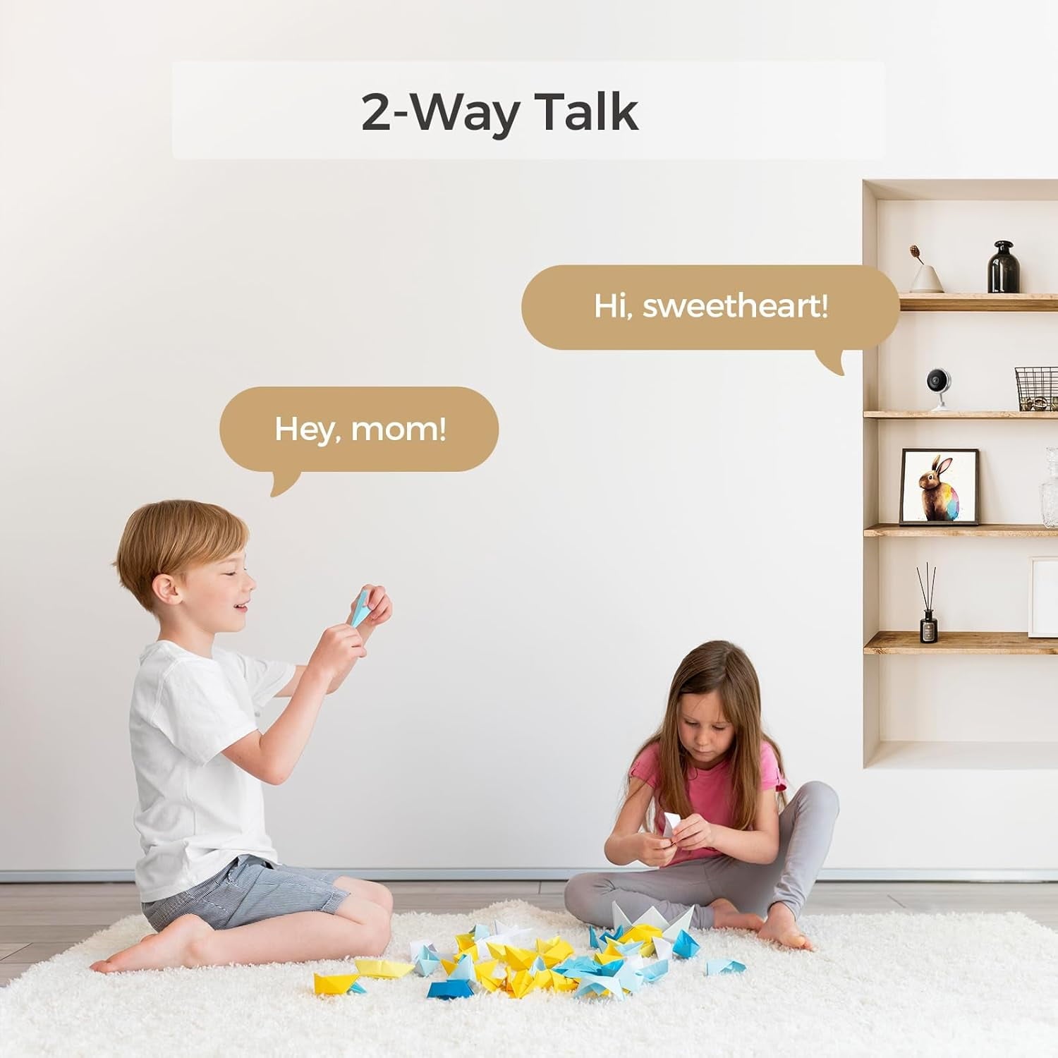 Enhance Your Home Security with the P160 2K Video Surveillance Camera - Night Vision, PIR Detection, and Two-Way Talk