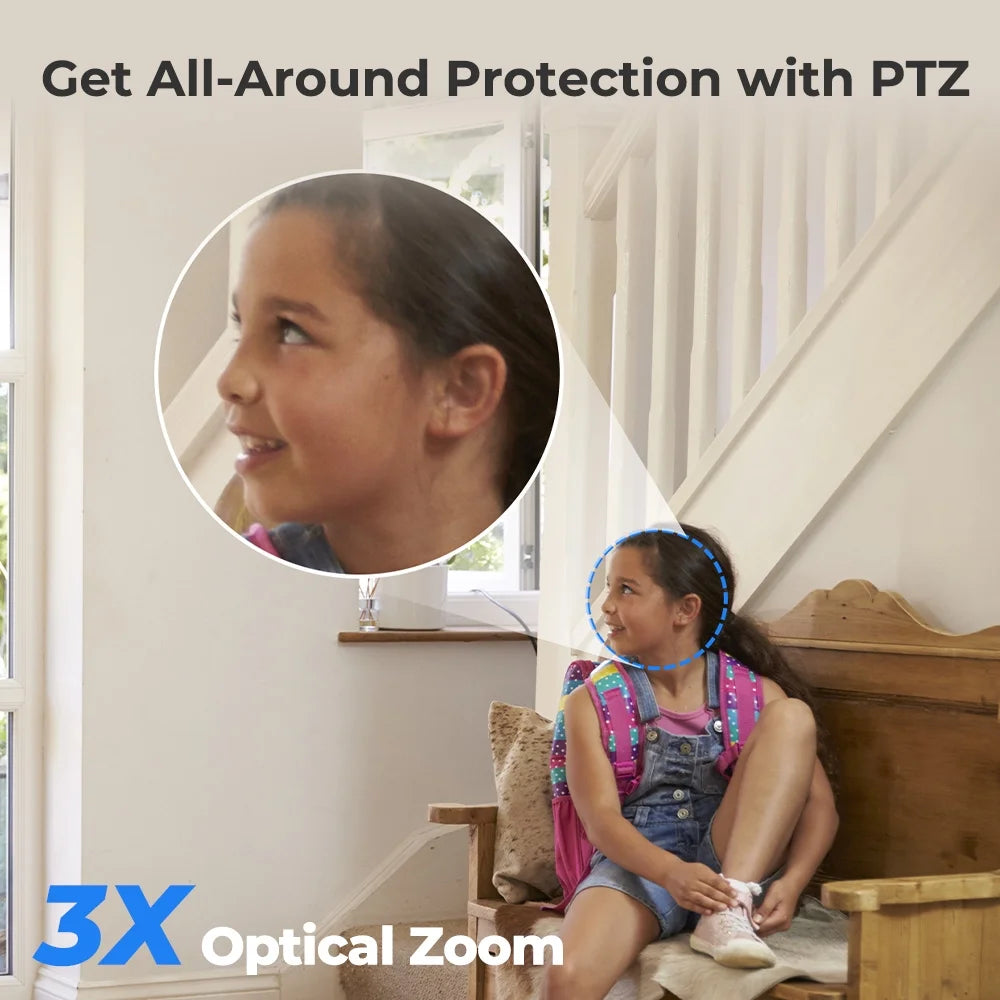E1 5MP 2.4/5G Wifi Indoor Security Camera PTZ Human/Pet AI Ideal for Baby Monitor Smart Home