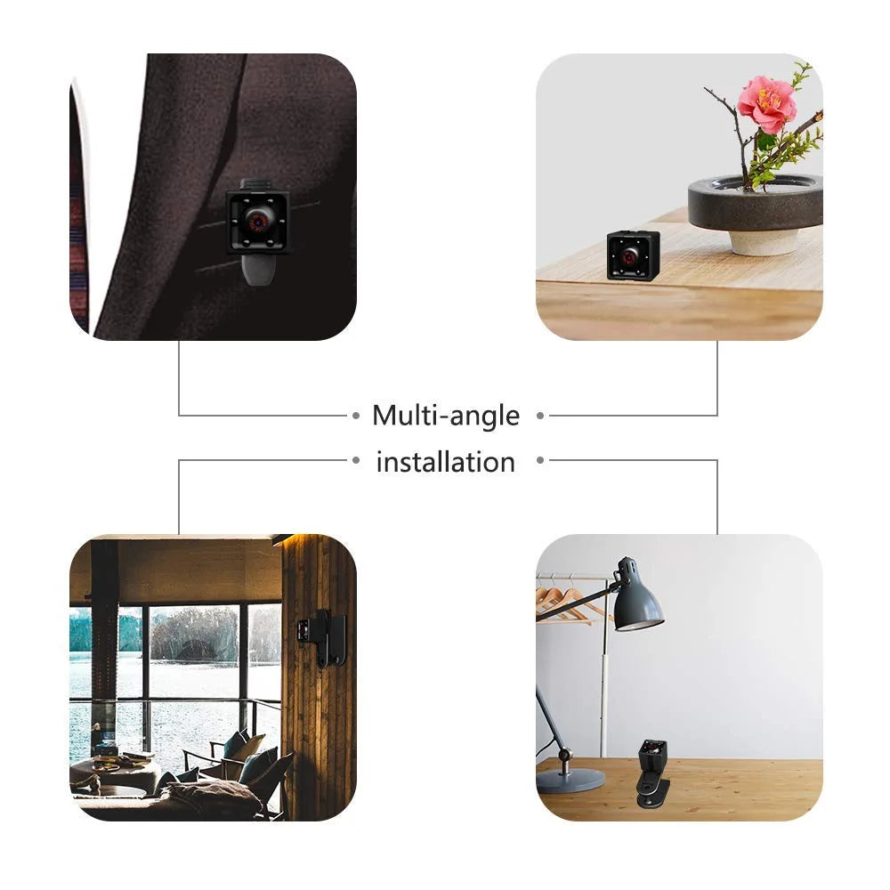 Super Mini Wireless Security Camera, Full HD 1080P Portable Small HD Nanny Cam with Night Vision, Video Record and Motion Detection for Home, Car, Drone and Outdoor Use