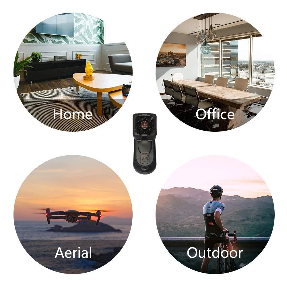 Super Mini Wireless Security Camera, Full HD 1080P Portable Small HD Nanny Cam with Night Vision, Video Record and Motion Detection for Home, Car, Drone and Outdoor Use