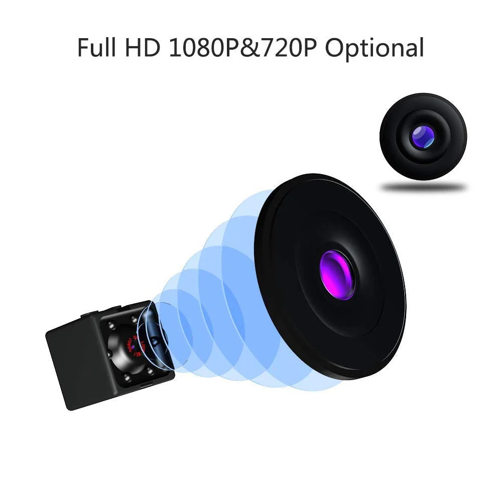 Super Mini Wireless Security Camera, Full HD 1080P Portable Small HD Nanny Cam with Night Vision, Video Record and Motion Detection for Home, Car, Drone and Outdoor Use